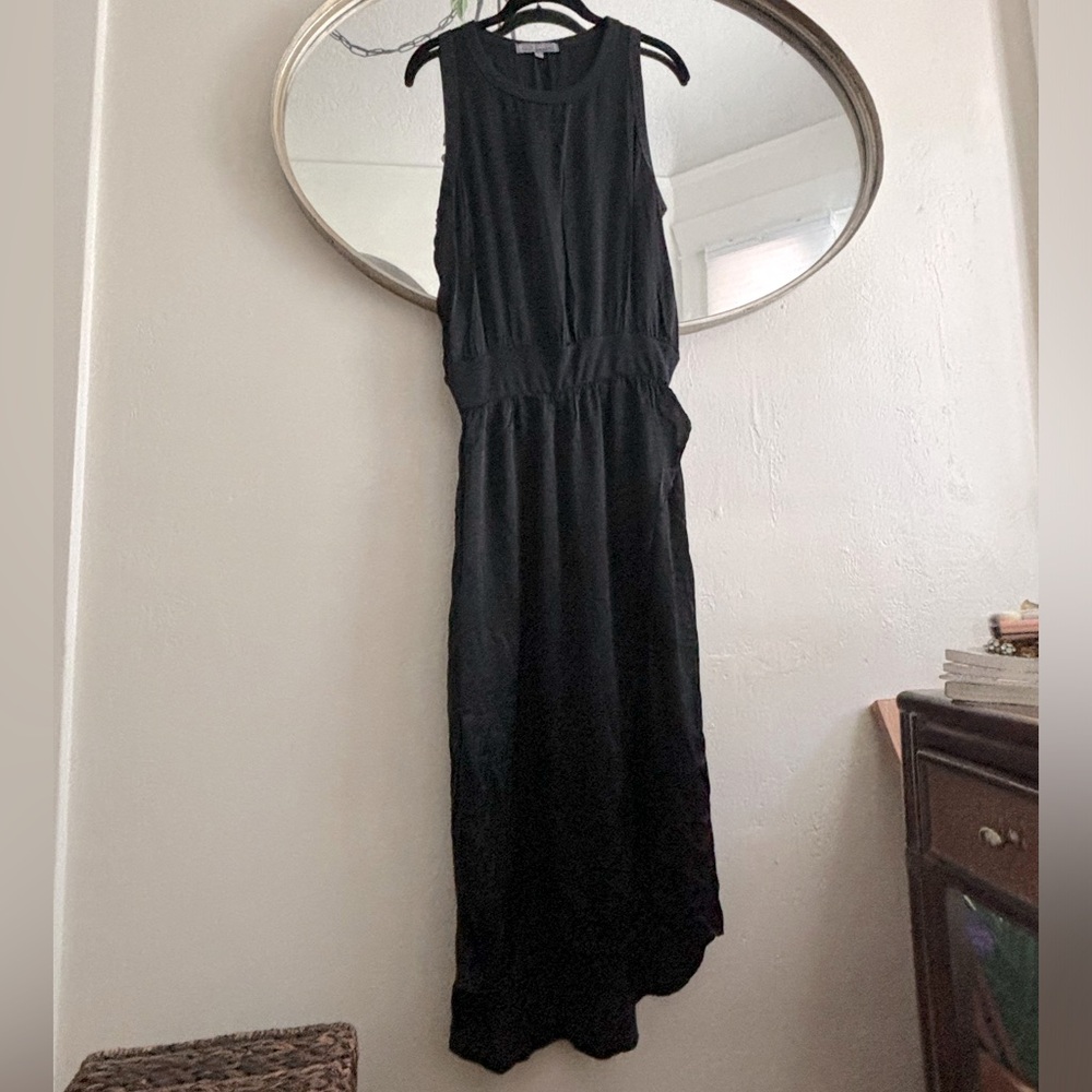 Red haute black dress